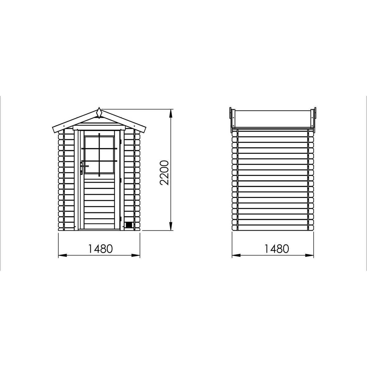 Forest Style Abri de jardin bois - 1,6m² - JUNO