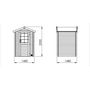 Voir la diapositive 4 : Forest Style Abri de jardin bois - 1,6m² - JUNO