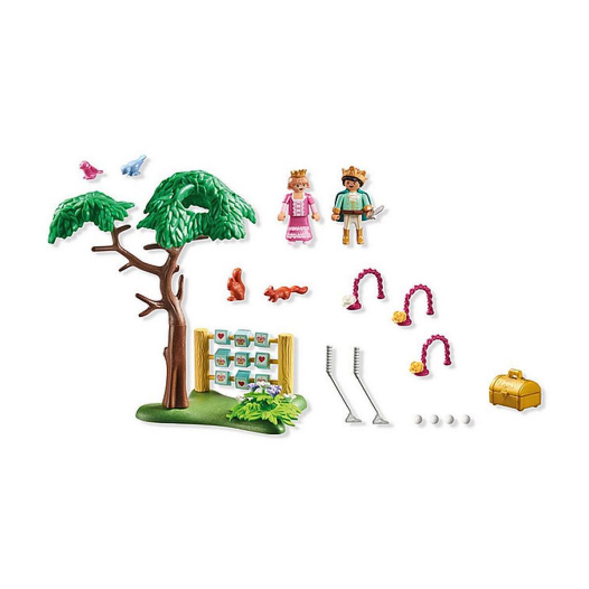 PLAYMOBIL 71849 - Jeux de jardin royal avec prince et princesse