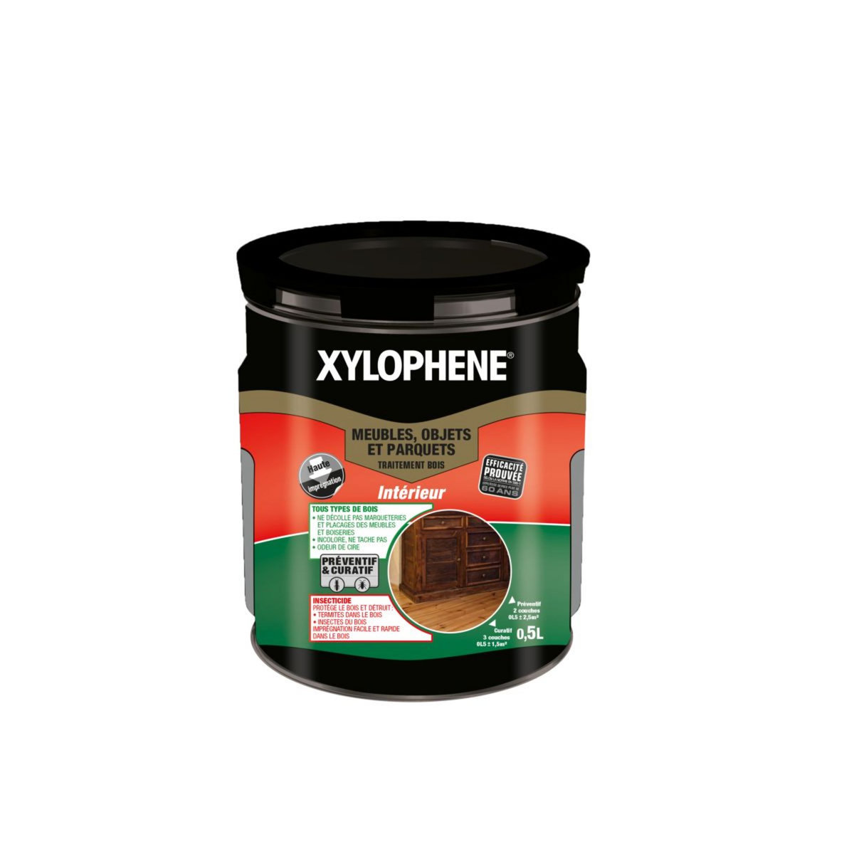 Traitement spécial bois pour meubles, objets et parquets