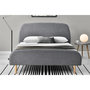 Voir la diapositive 2 : CONCEPT USINE Lit 140 x 190 cm en tissu gris clair SANDVIK
