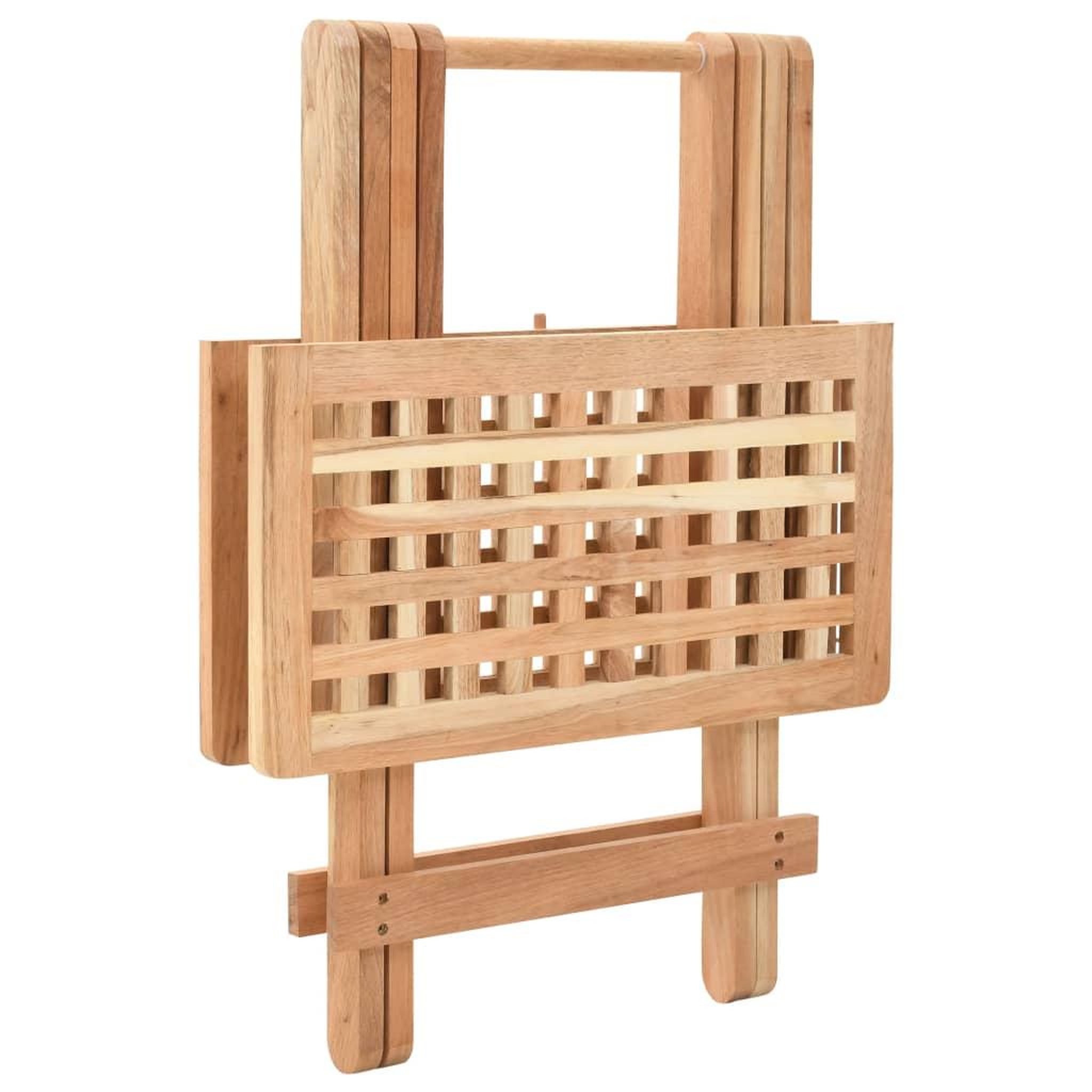 Voir la diapositive 2 : VIDAXL Table d'appoint pliante 50 x 50 x 49 cm bois de noyer massif