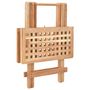 Voir la diapositive 2 : VIDAXL Table d'appoint pliante 50 x 50 x 49 cm Bois de noyer massif