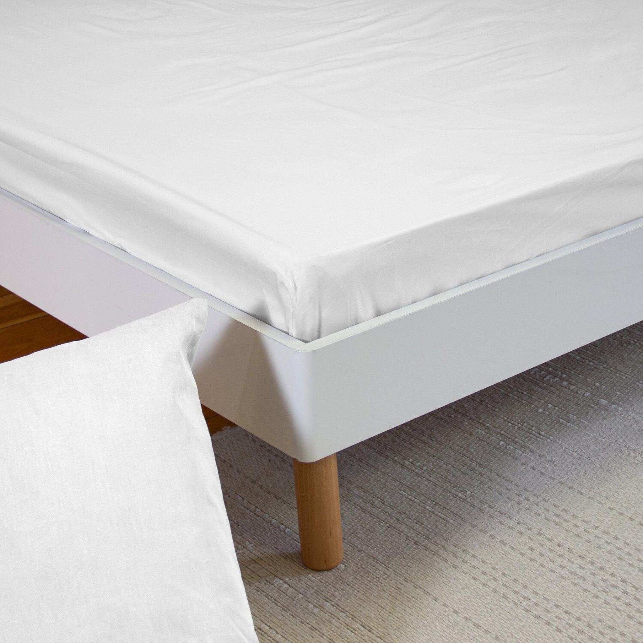 Voir la diapositive 2 : Home collection Drap housse 100% percale de coton 65fils