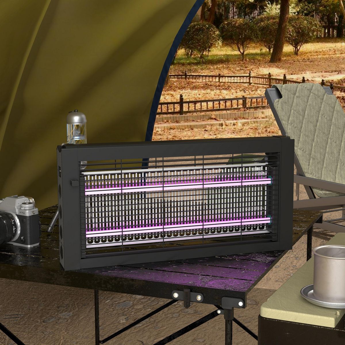 OUTSUNNY Lampe LED anti insectes - destructeur d'insectes - à poser ou à suspendre - usage intérieur