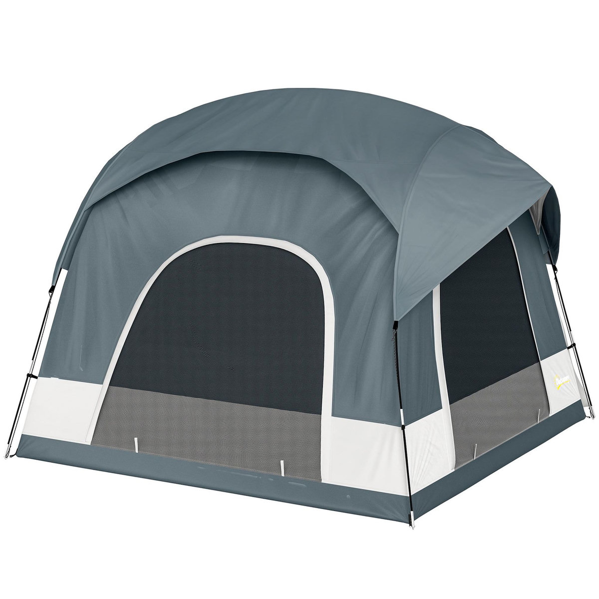 OUTSUNNY Tente de camping 2-4 personnes tente de voiture 2 en 1 bleu foncé