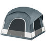 Voir la diapositive 5 : OUTSUNNY Tente de camping 2-4 personnes tente de voiture 2 en 1 bleu foncé