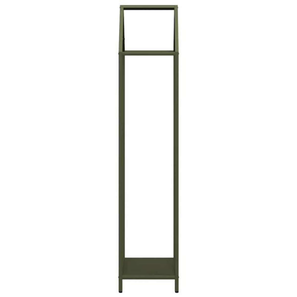 VIDAXL Portant de bois chauffage vert olive 40x25x120 cm