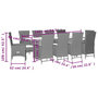 Voir la diapositive 6 : VIDAXL Ensemble a manger de jardin et coussins 11 pcs beige poly rotin
