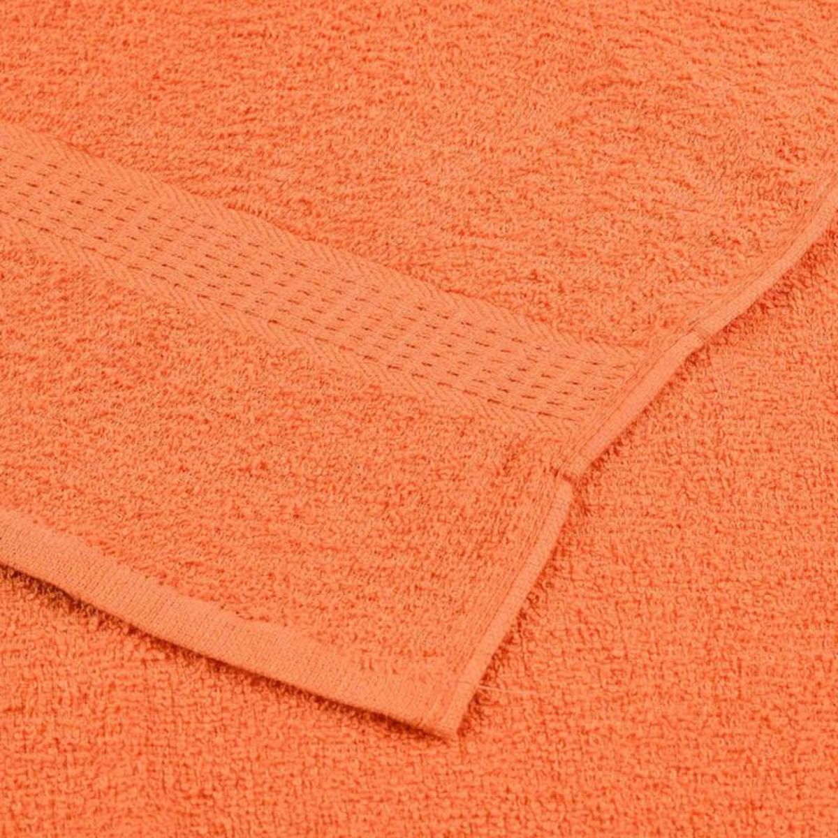 VIDAXL Serviettes de sauna 2 pcs orange 80x200 cm 360 g m² 100% coton