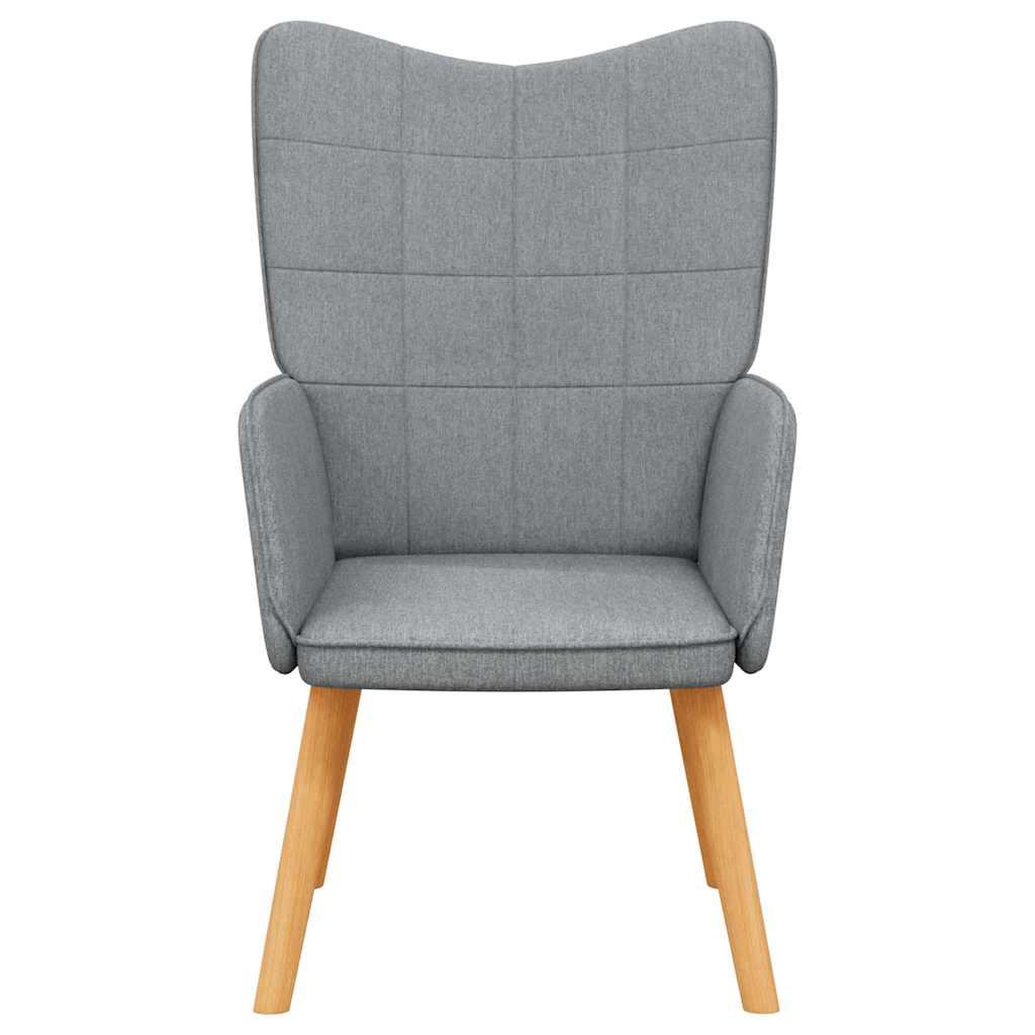 Voir la diapositive 3 : VIDAXL Chaise de relaxation Gris clair Tissu