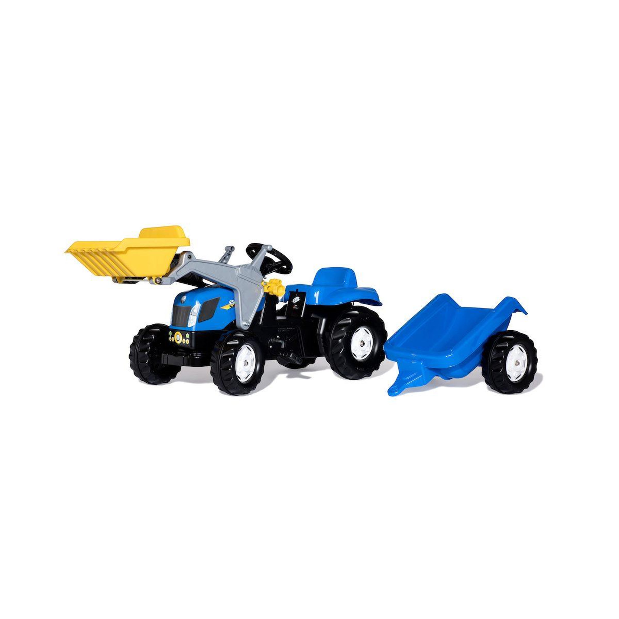 ROLLY TOYS Tracteur a pedales + remorque rollykid new holland