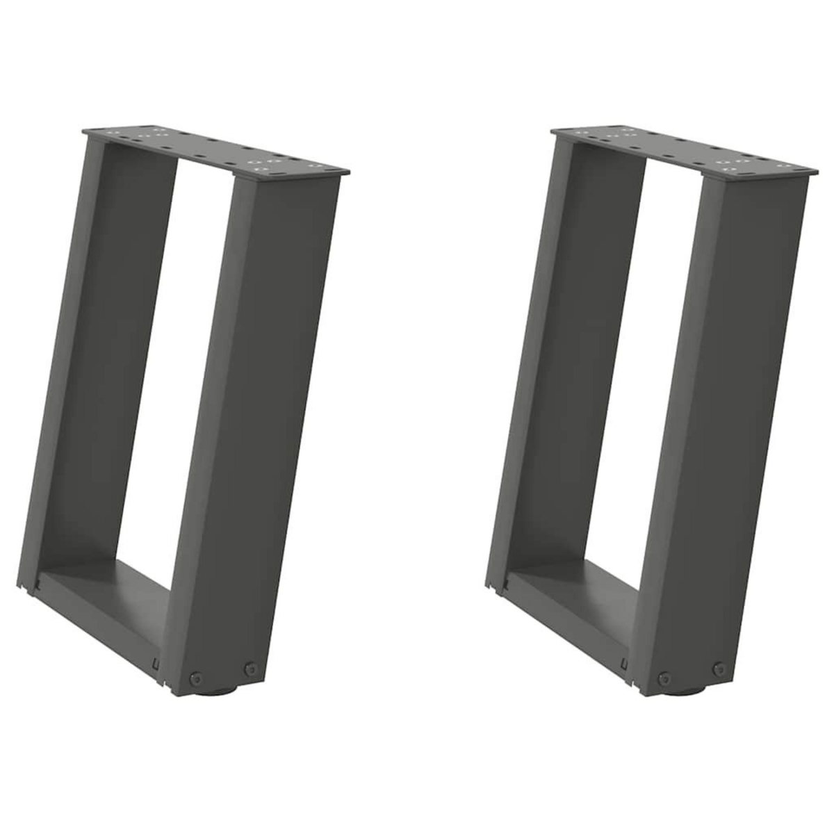 VIDAXL Pieds de table basse forme de U 2 pcs anthracite 38x(42-43) cm