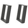 Voir la diapositive 2 : VIDAXL Pieds de table basse forme de U 2 pcs anthracite 38x(42-43) cm