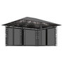 Voir la diapositive 1 : VIDAXL Tonnelle avec moustiquaire et lumieres LED 4x3x2,73m Anthracite