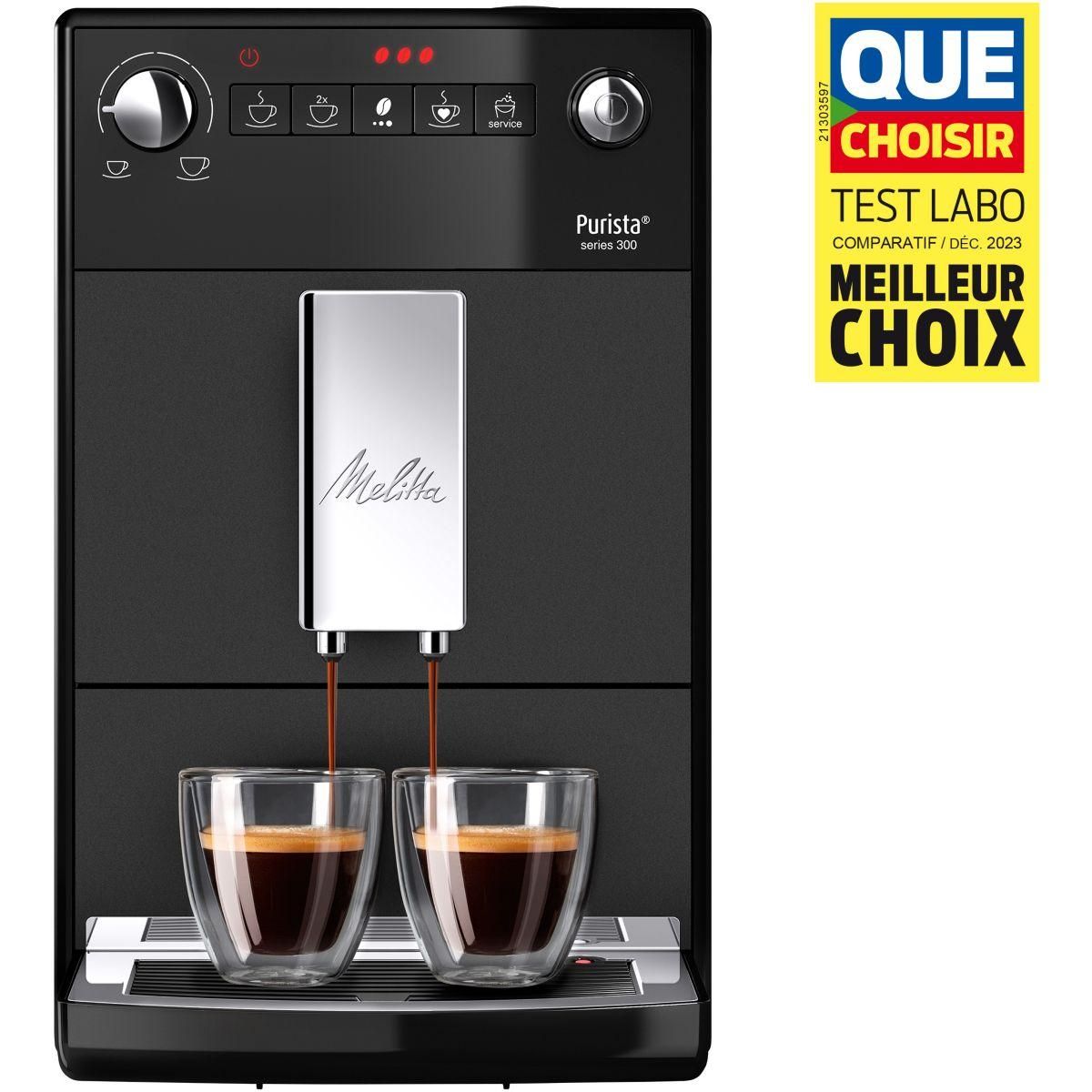 Melitta Expresso Broyeur purista noir mat