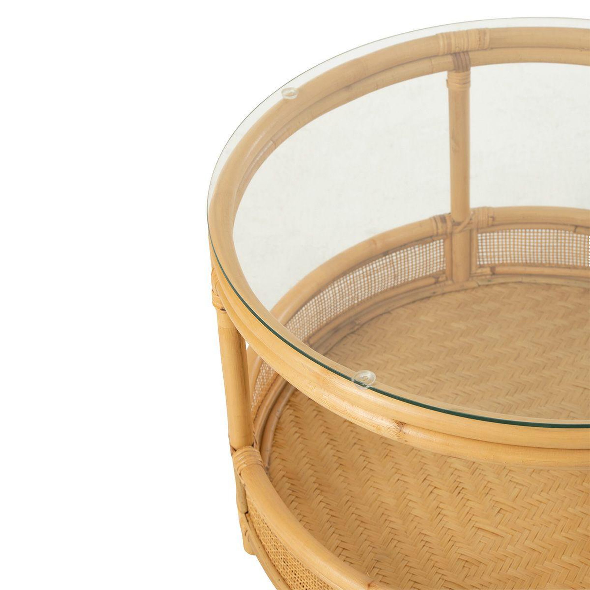 Voir la diapositive 4 : J-LINE Table basse en rotin  jovelyne  70cm naturel