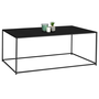 Voir la diapositive 1 : ID MARKET Table basse rectangulaire DAVIS 113 cm en métal noir mat design industriel