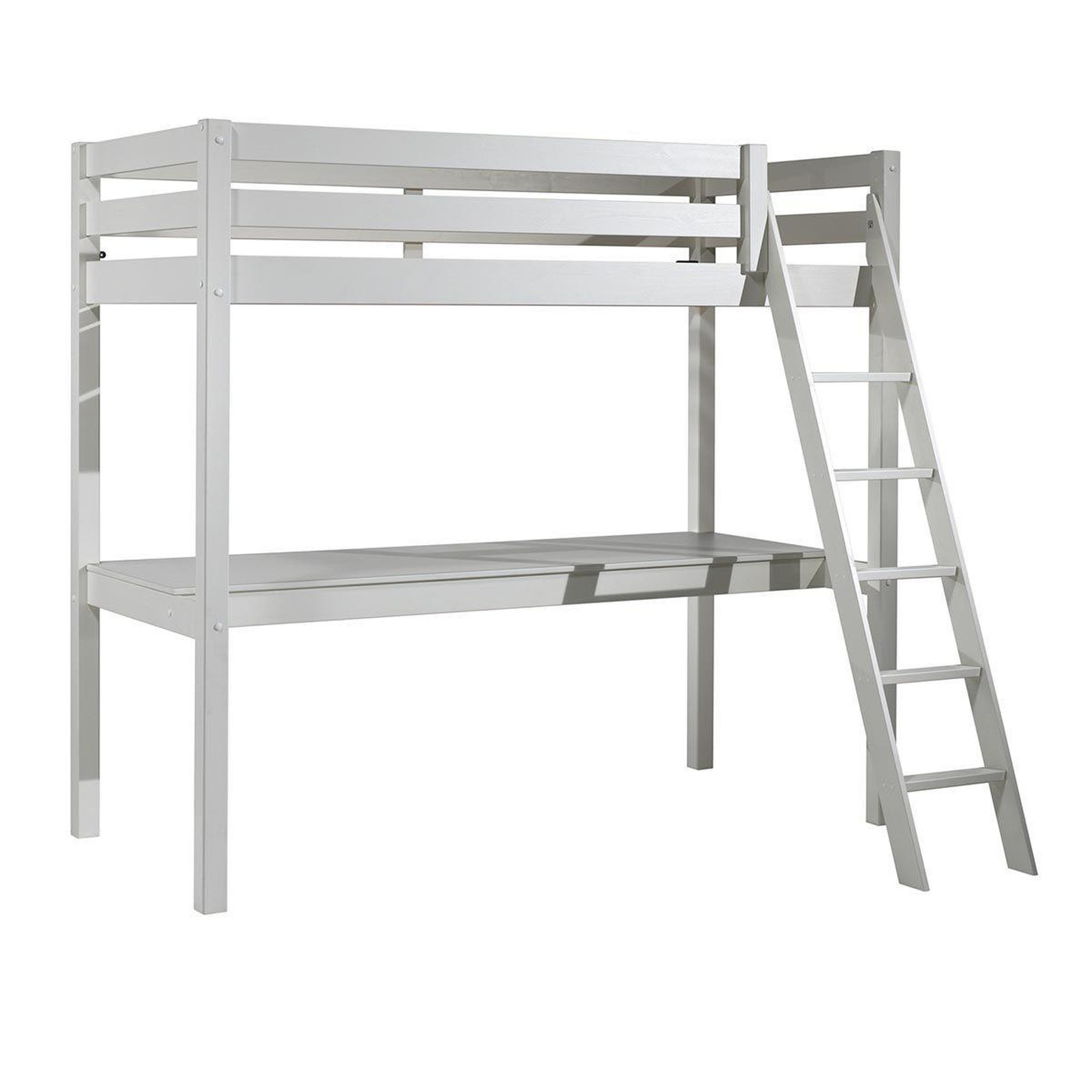 Voir la diapositive 2 : Paris Prix Lit mezzanine & plan de travail  pino  90x200cm blanc