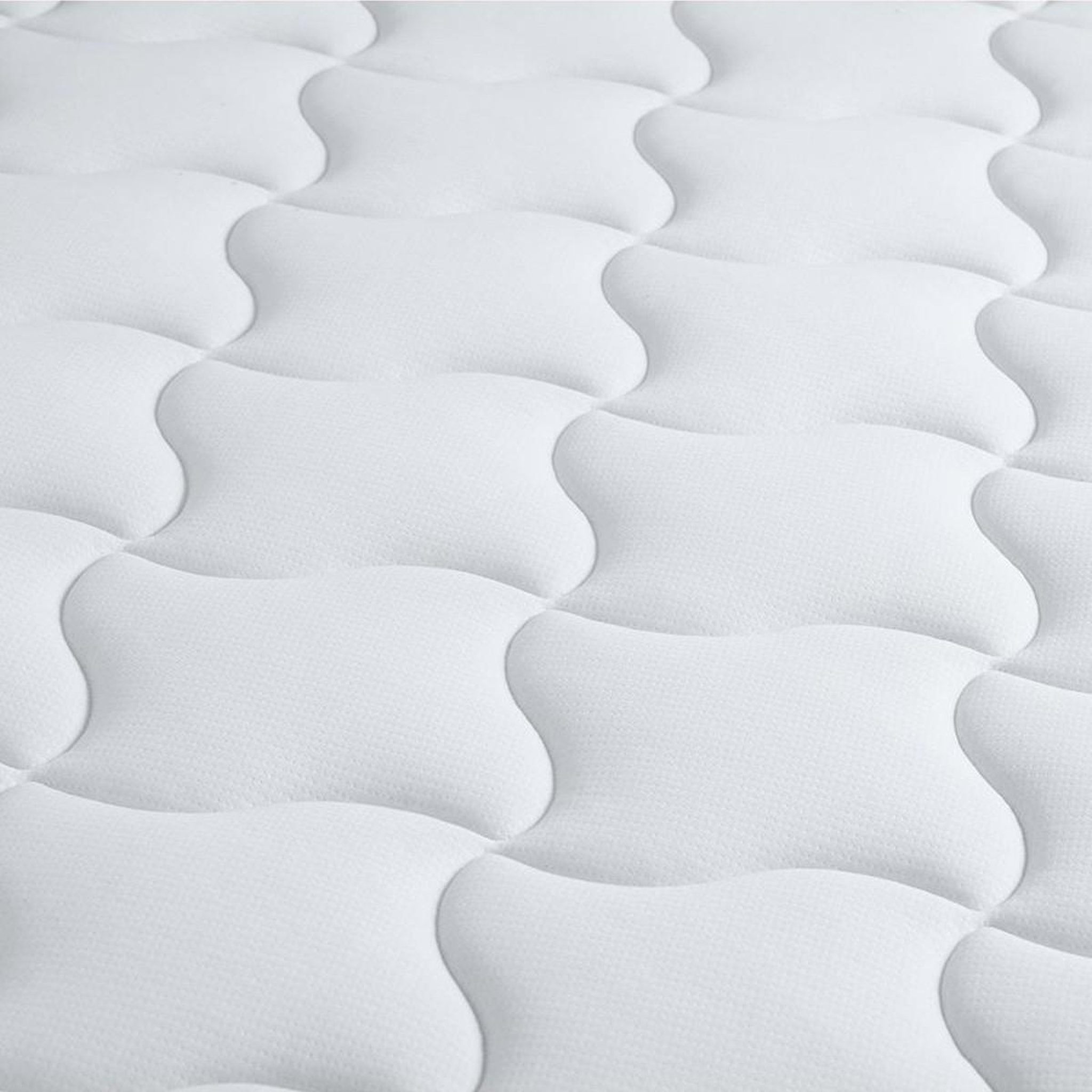 Voir la diapositive 4 : IDLITERIE Ensemble Matelas Ressorts + Mémoire de forme + sommier ELOISE Made in France 140 x 190 Sommier Gris chiné