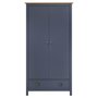 Voir la diapositive 2 : VIDAXL Garde-robe a 2 portes Hill Gris 89x50x170cm Bois de pin solide