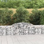 VIDAXL Paniers a gabions arques 2 pcs 300x30x60/80 cm Fer galvanise