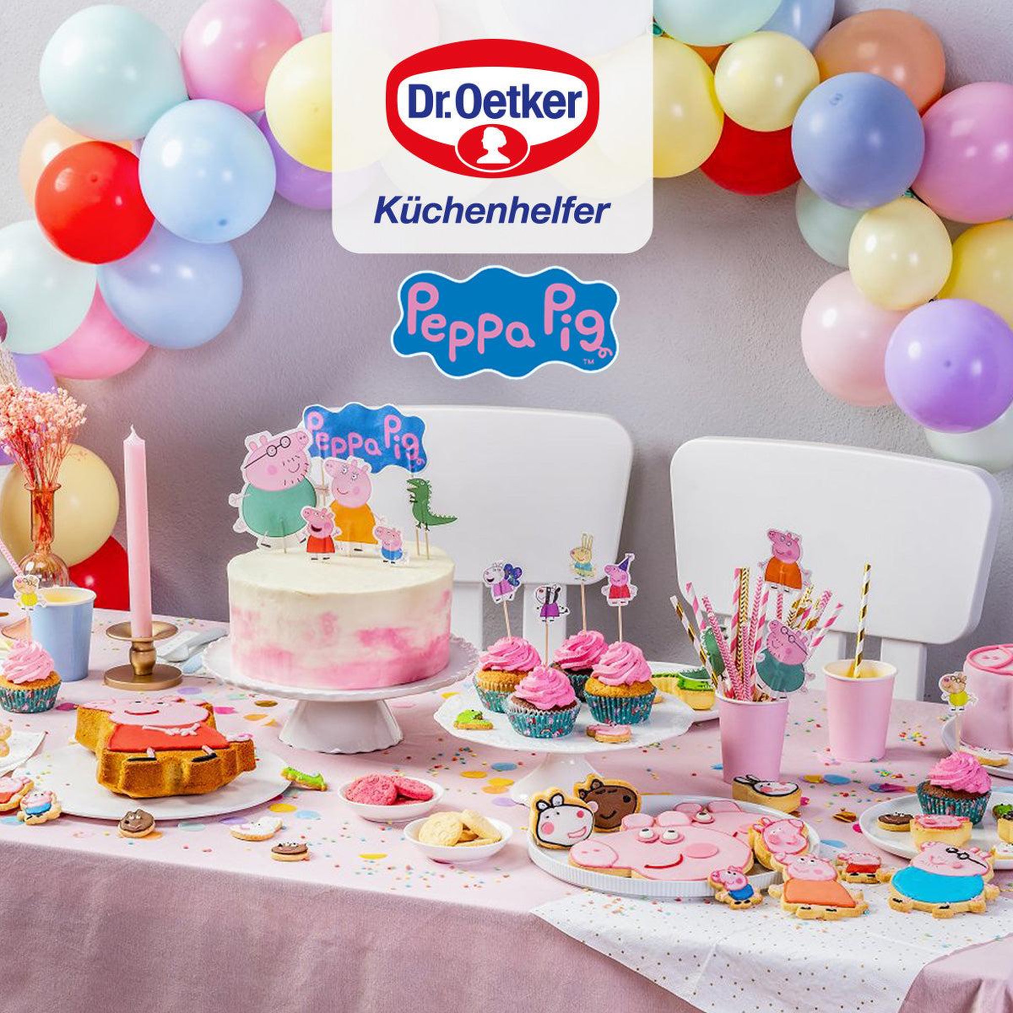 Voir la diapositive 6 : DR.OETKER Set de 4 tampons et emporte-pièces pour enfants dr. Oetker peppa pig