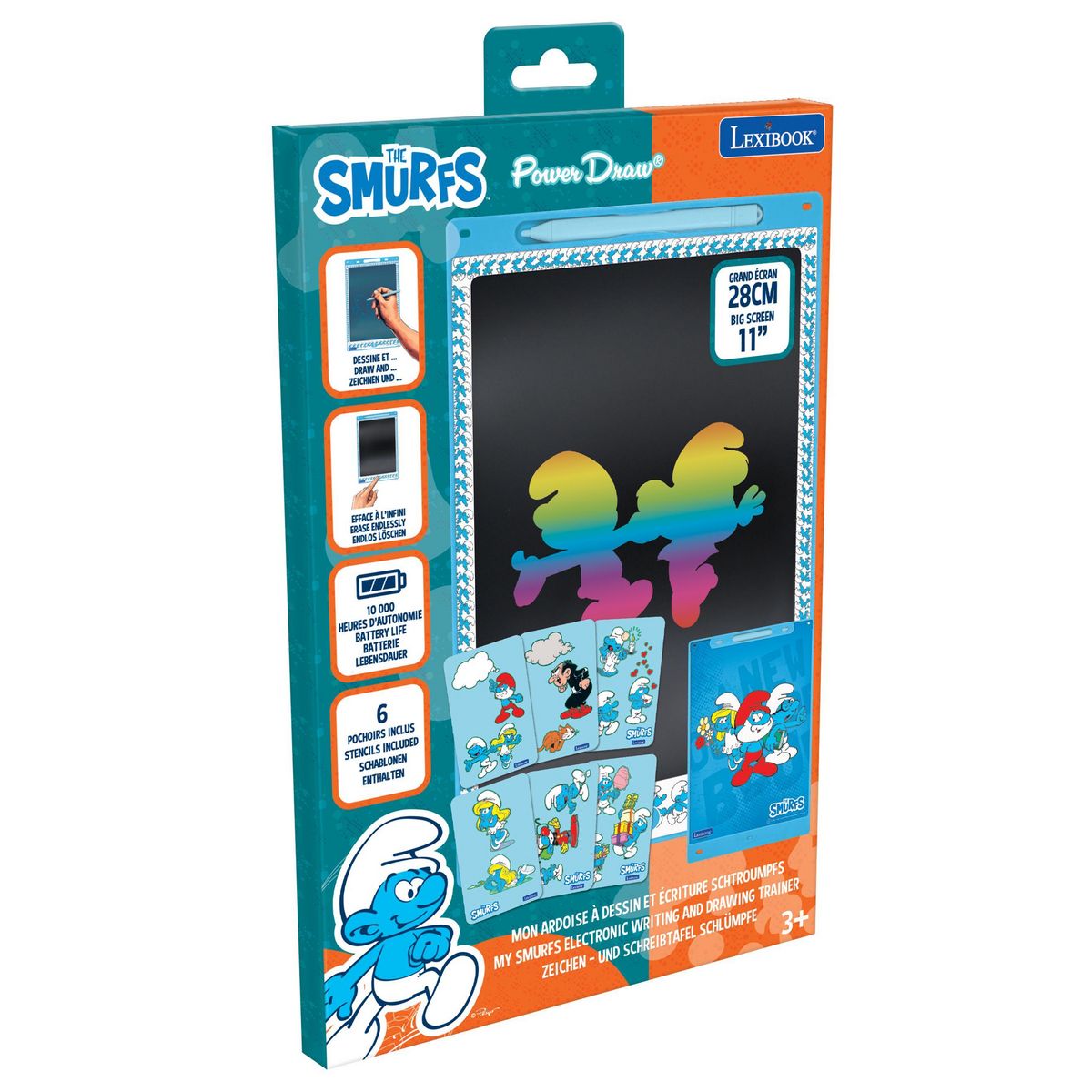 Lexibook Tablette à Dessins électronique multicolore Schtroumpfs