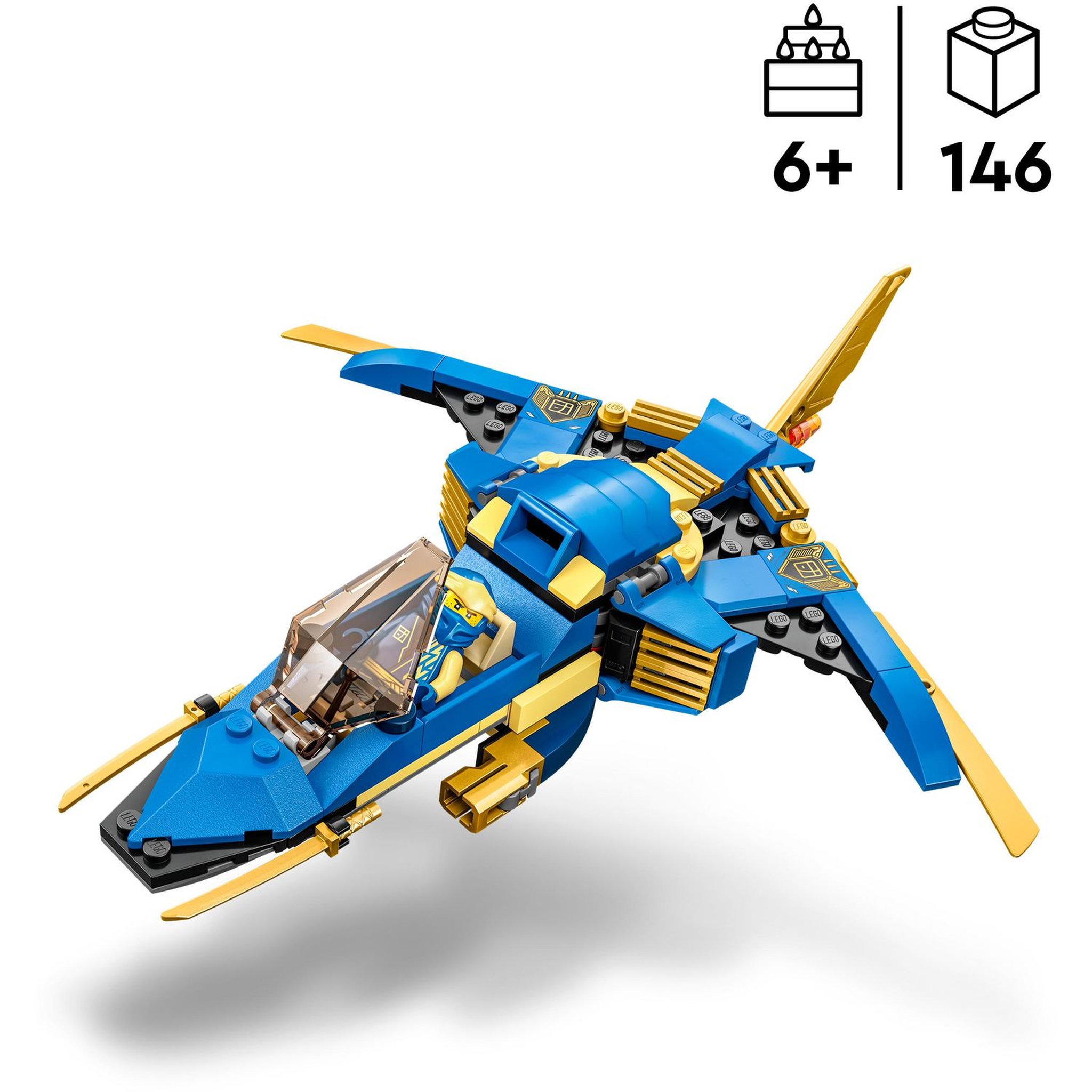 Voir la diapositive 4 : LEGO Ninjago 71784 Le Jet Supersonique de Jay &ndash; Évolution, Jouet de Ninja Évolutif, Construction Avion