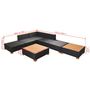 Voir la diapositive 6 : VIDAXL Salon de jardin 7 pcs avec coussins Resine tressee Noir