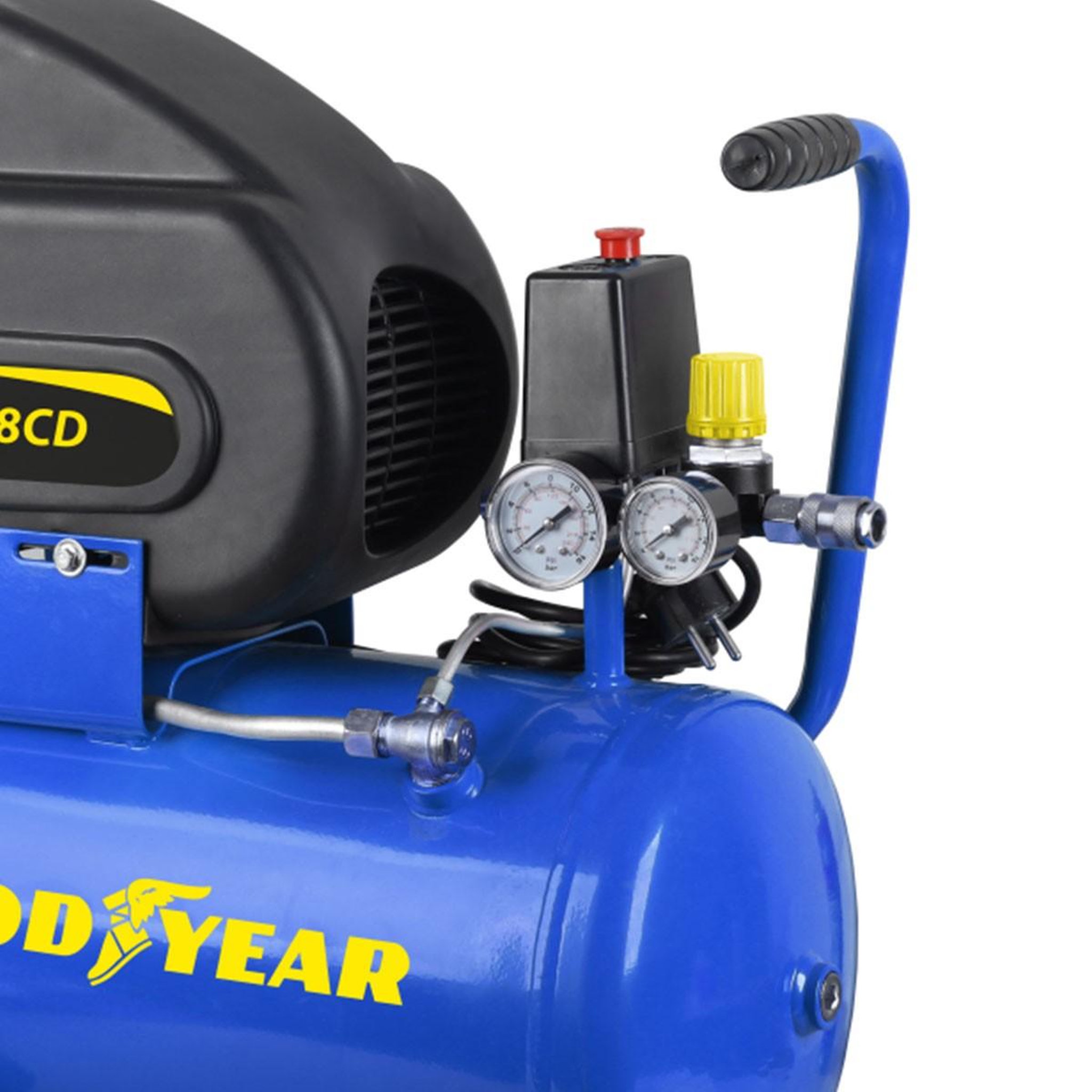 Voir la diapositive 6 : GOODYEAR Compresseur d'air silencieux 24 litres 8 bar 2cv 1.5kw 115 psi goodyear