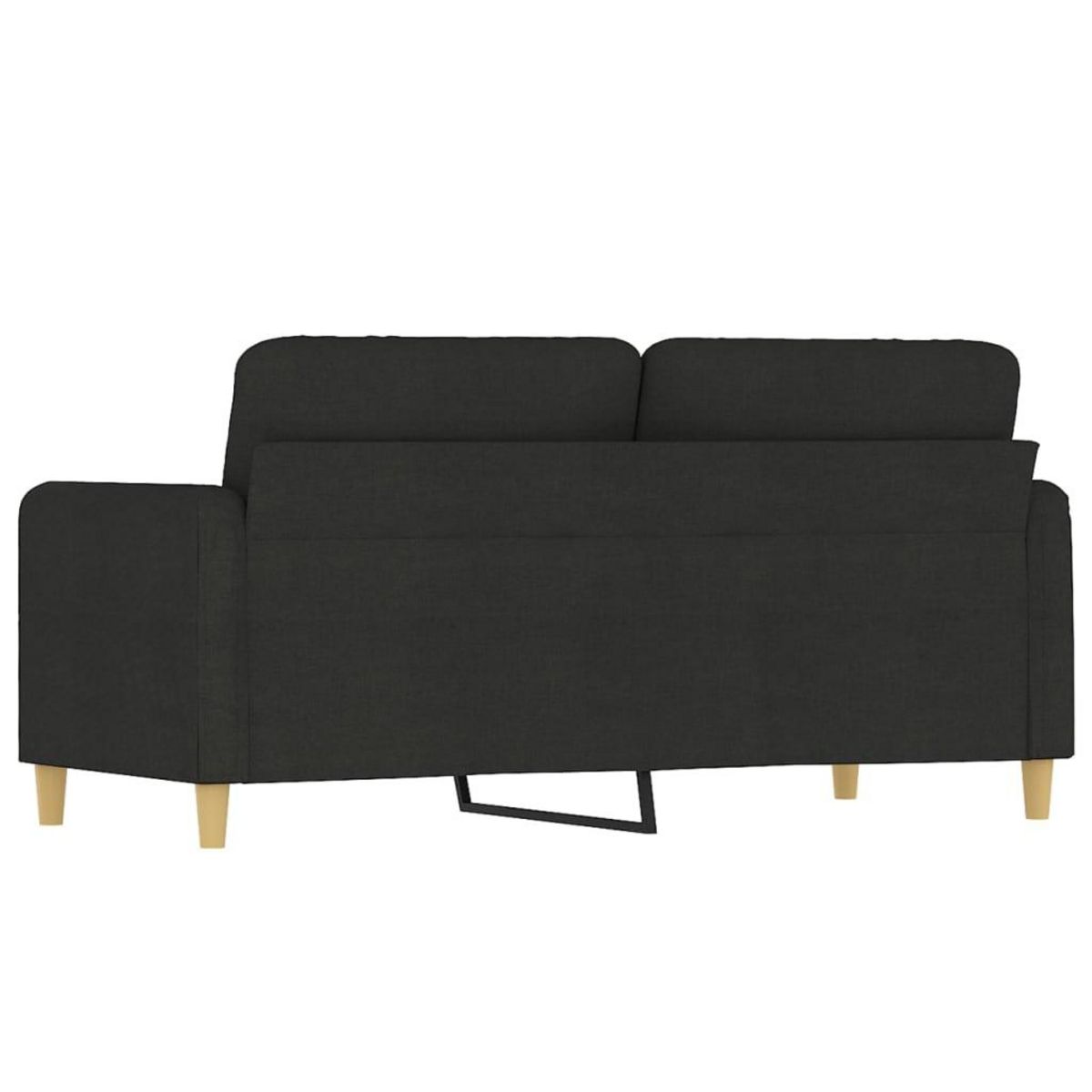 VIDAXL Canape a 2 places Noir 140 cm Tissu