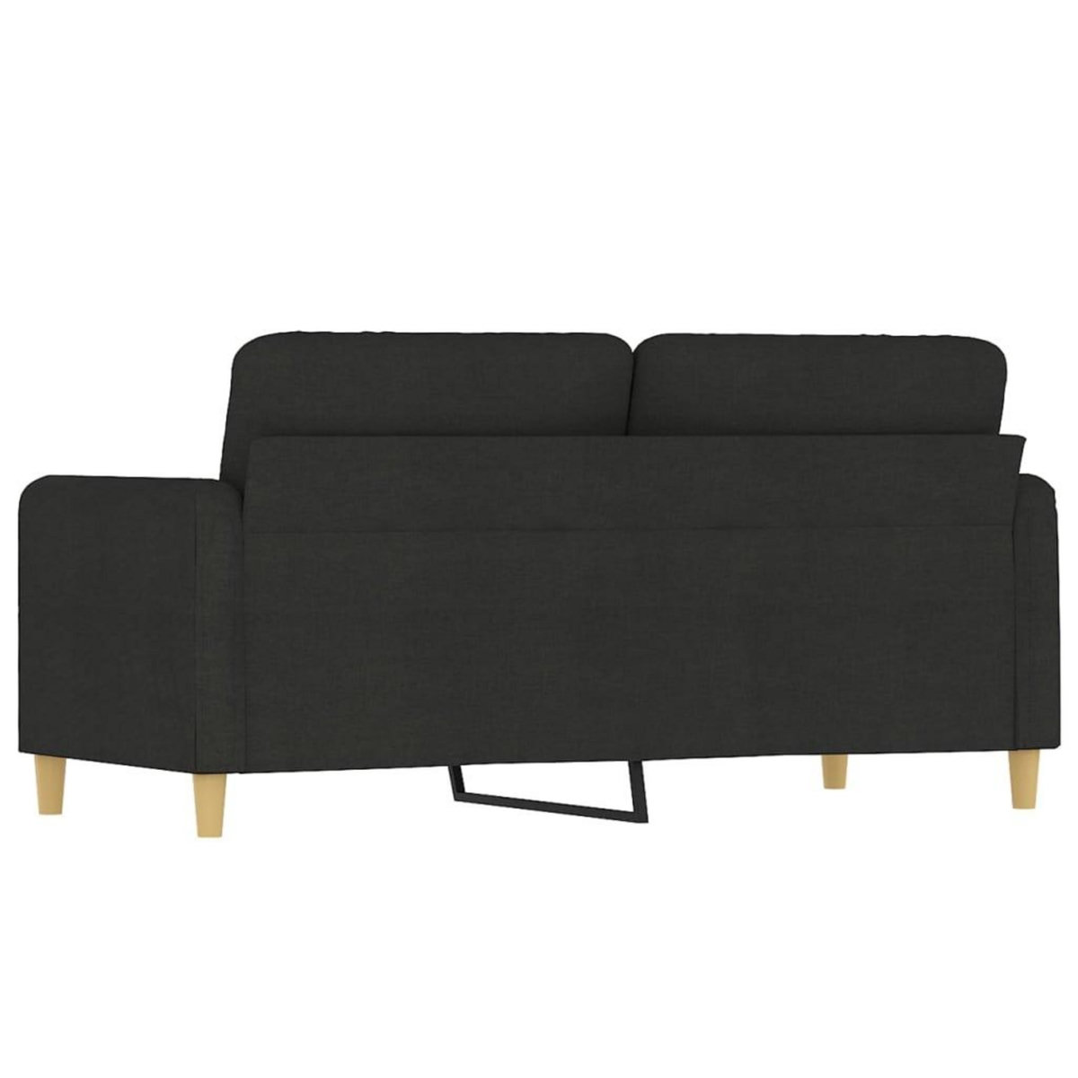 VIDAXL Canape a 2 places Noir 140 cm Tissu