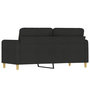 Voir la diapositive 5 : VIDAXL Canape a 2 places Noir 140 cm Tissu