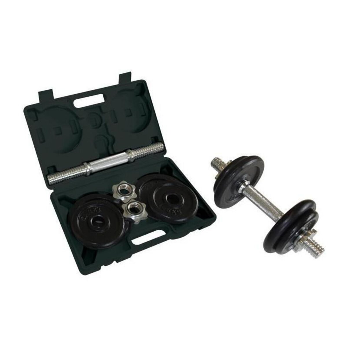 SCHILDKROT Set d'Halteres - SCHILDKROT - 10 Kg - Noir - Adulte - Ensemble pour entraînement complet du corps