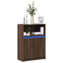 Voir la diapositive 1 : VIDAXL Buffet avec LED chene marron 72x34x100 cm bois d'ingenierie