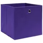VIDAXL Boîtes de rangement 4 pcs Tissu intisse 28x28x28 cm Violet