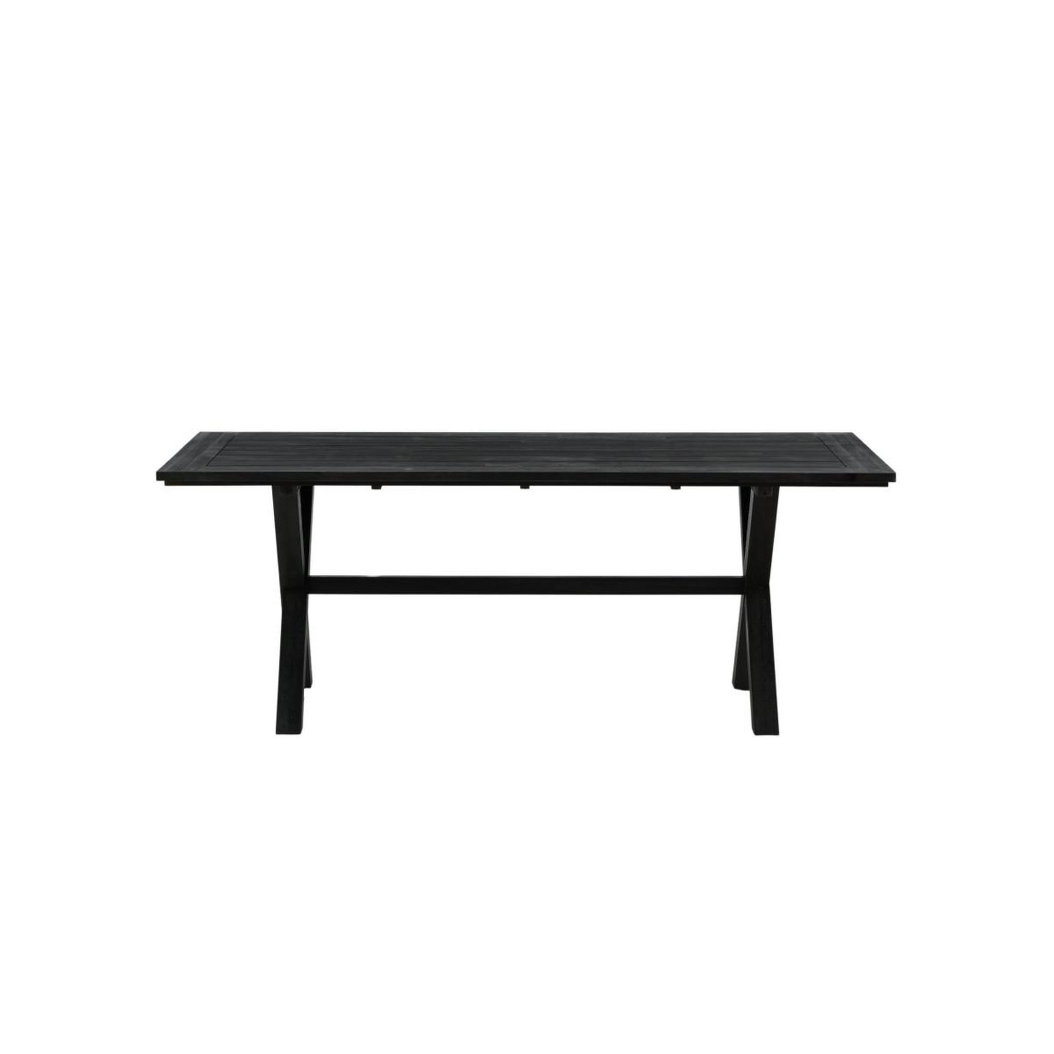 Voir la diapositive 4 : Paris Prix Table de jardin en bois  rives  200cm noir