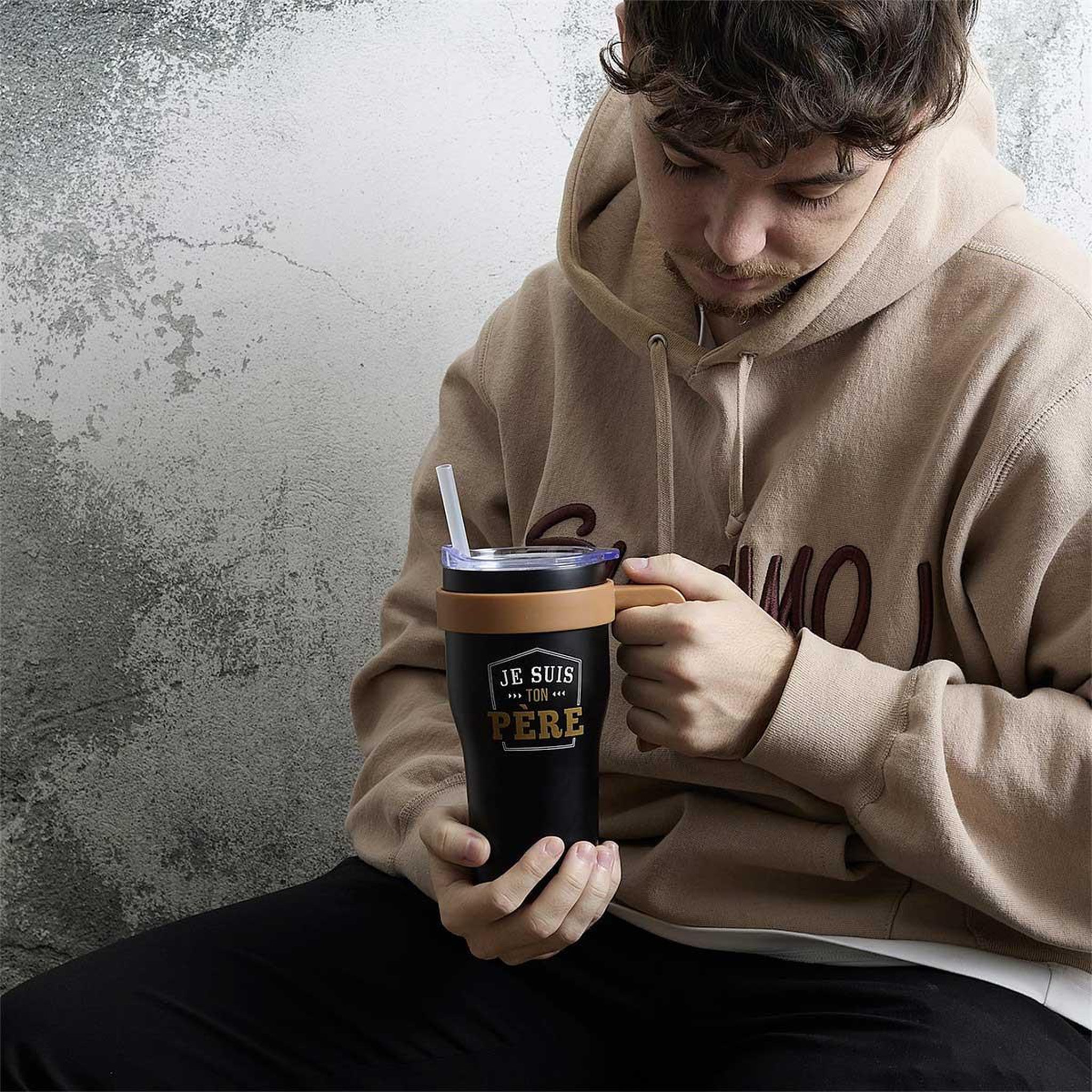 Voir la diapositive 3 : The concept Factory Mug de Transport en Inox  Je Suis Ton Père  60cl Noir