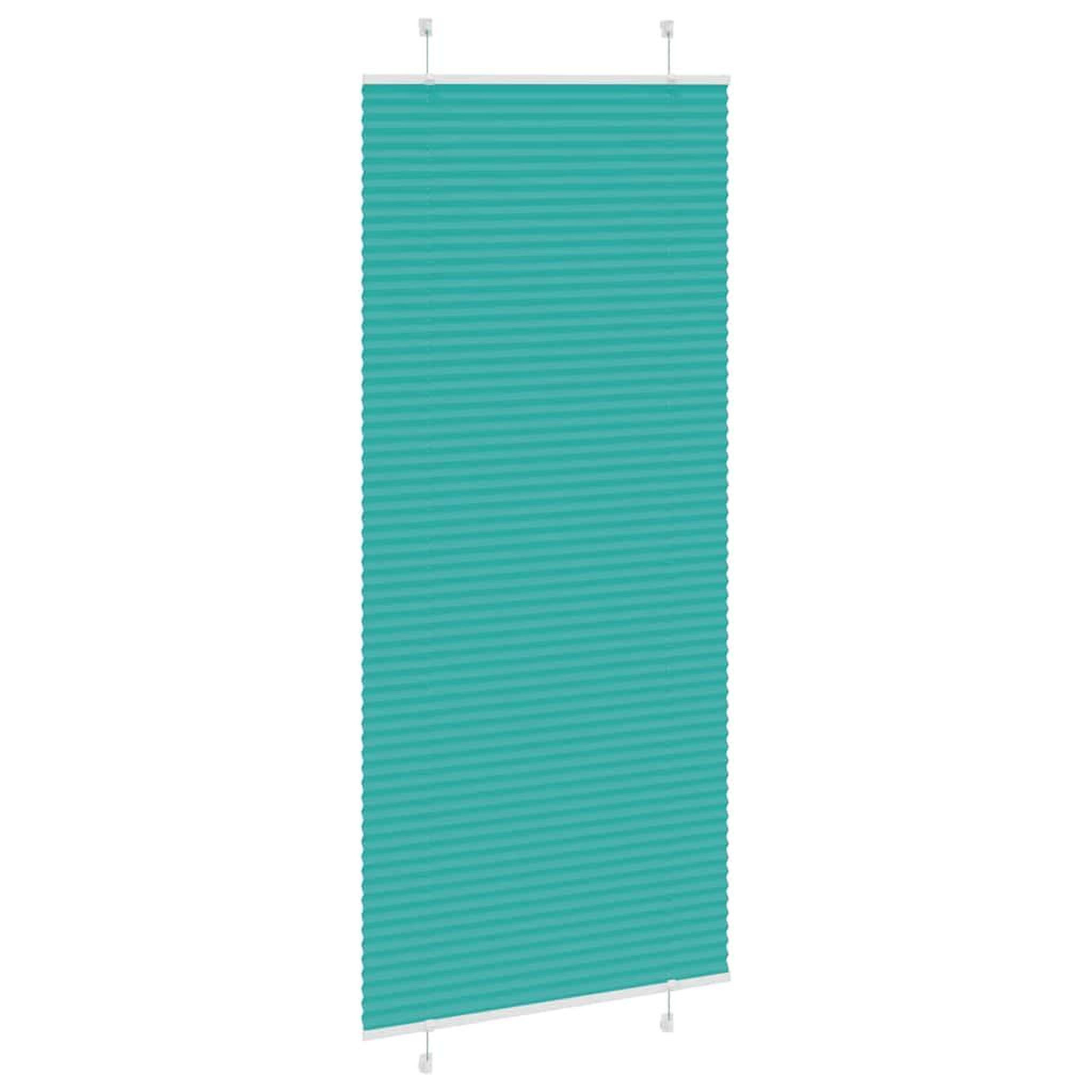 Voir la diapositive 4 : VIDAXL Store plisse vert petrole 90x200 cm largeur du tissu 89,4 cm