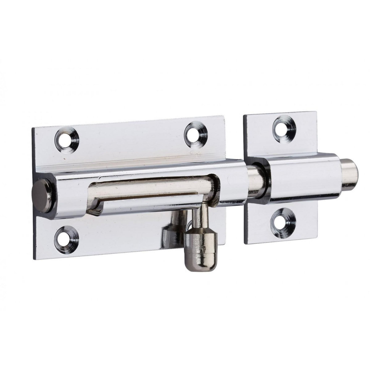 THIRARD Targette à pêne rond THIRARD, laiton chromé gris