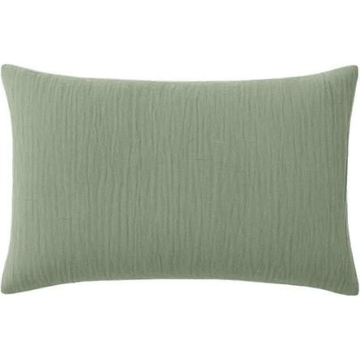 BATON ROUGE Taie d'oreiller 100% gaze de coton lavé vert givrée