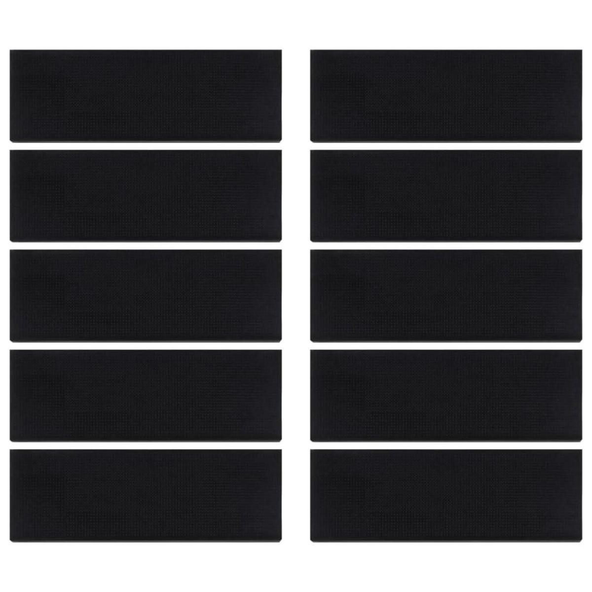 VIDAXL Marches d'escalier 10 pcs 25x75 cm caoutchouc