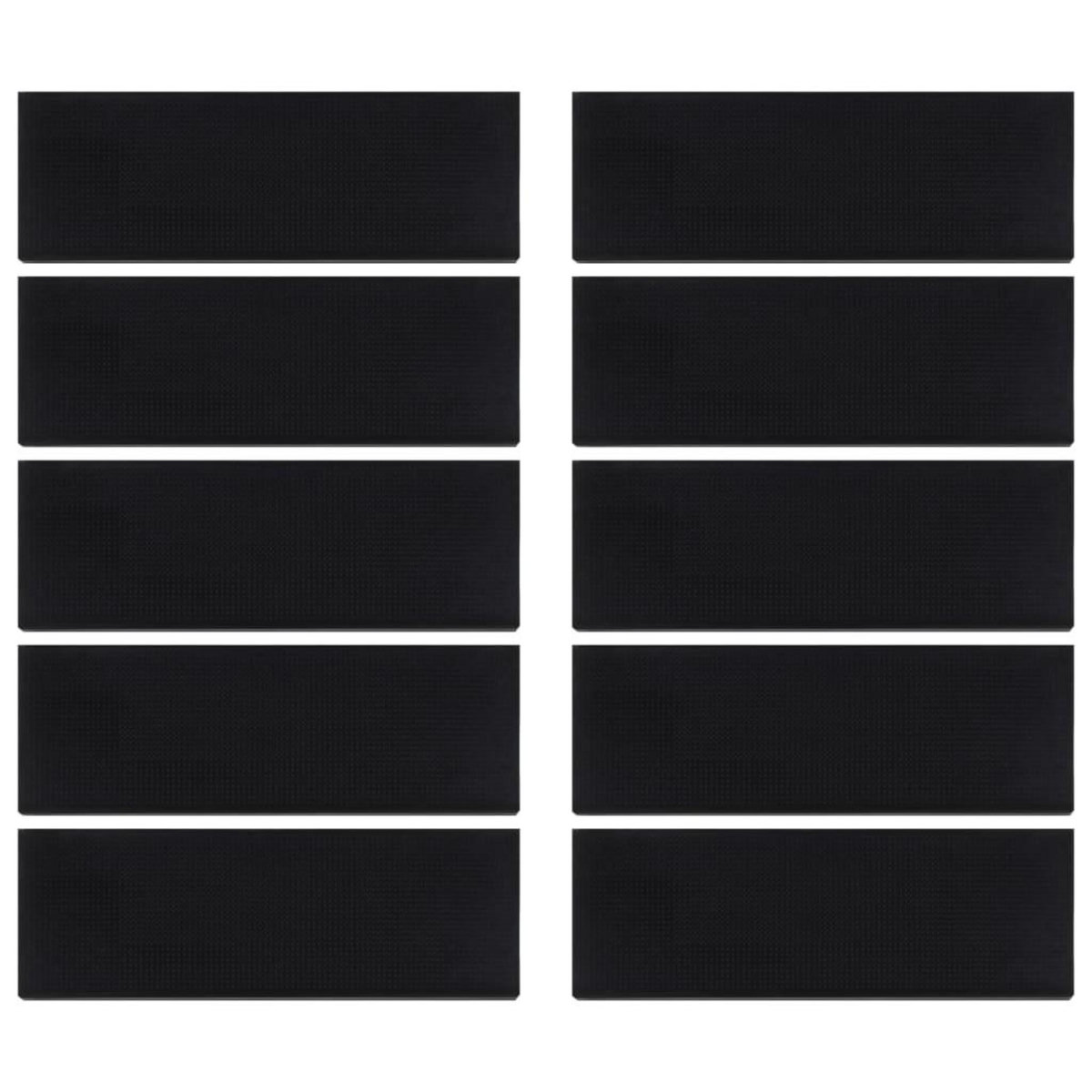 VIDAXL Marches d'escalier 10 pcs 25x75 cm caoutchouc