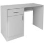 Voir la diapositive 2 : VIDAXL Bureau avec tiroir et placard 100x40x73 cm Blanc