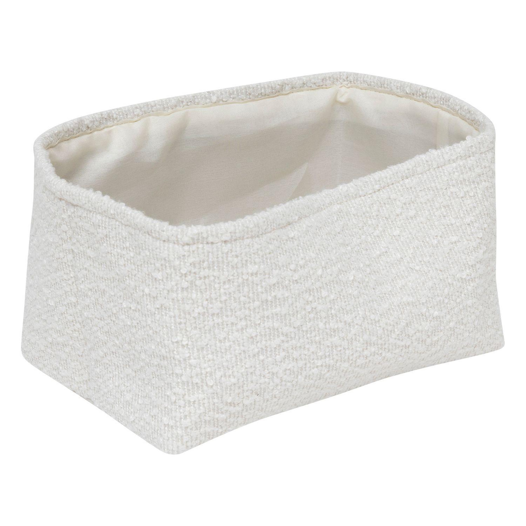 Voir la diapositive 3 : ATMOSPHERA Lot de 3 paniers rectangles effet bouclette loe - blanc