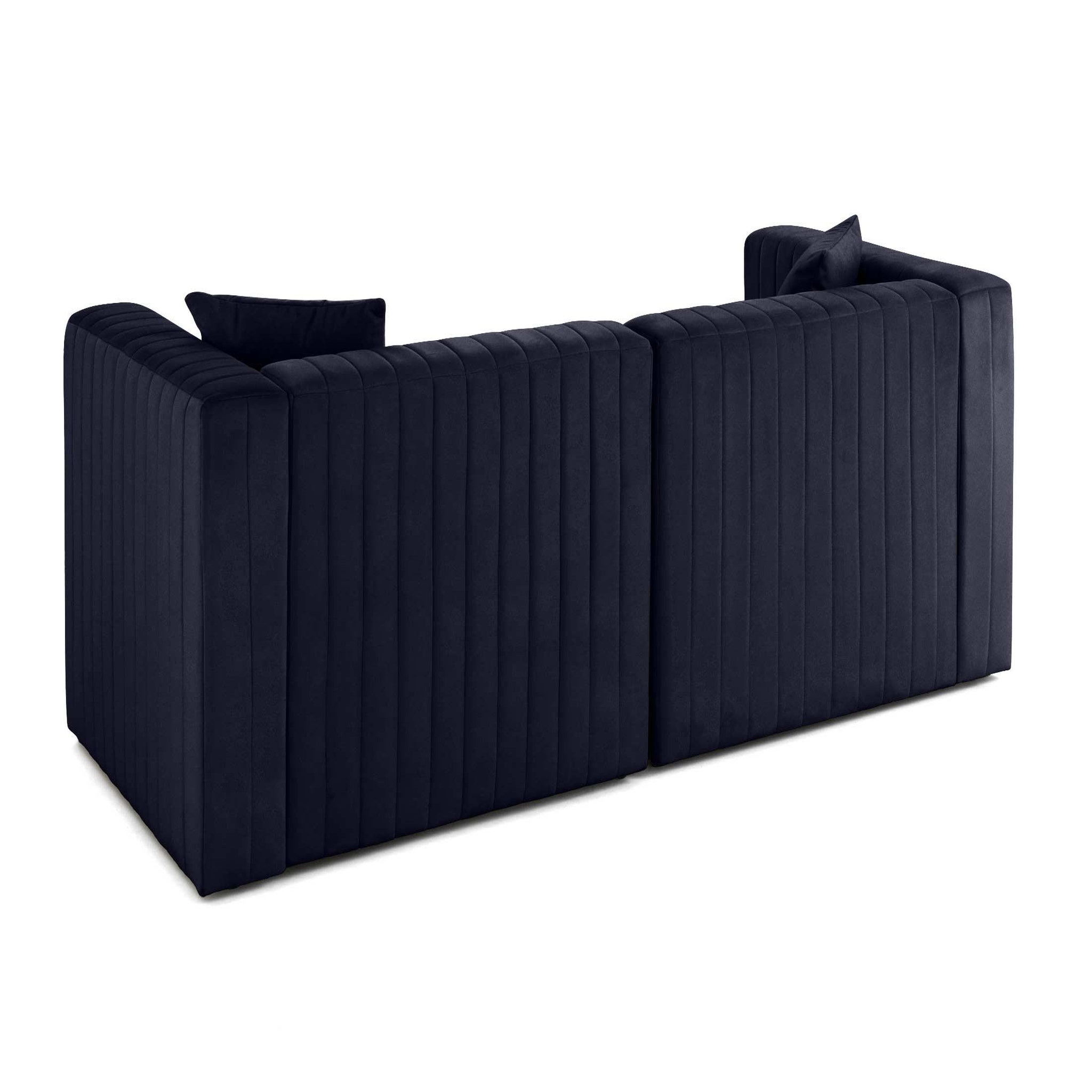 Voir la diapositive 5 : LISA DESIGN Nova - canapé modulable 2 places - en velours