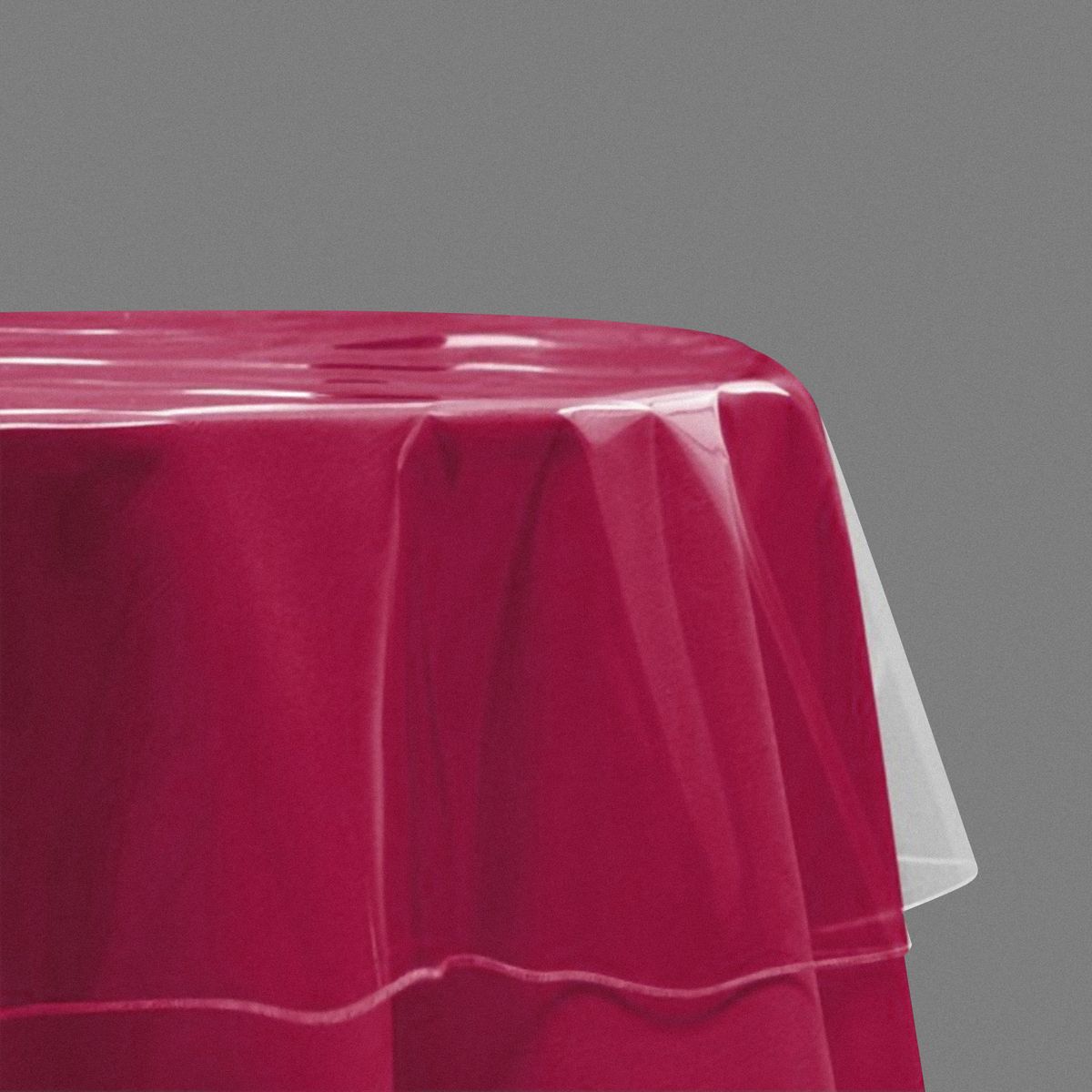 Nappe ronde en PVC transparente coupe droite