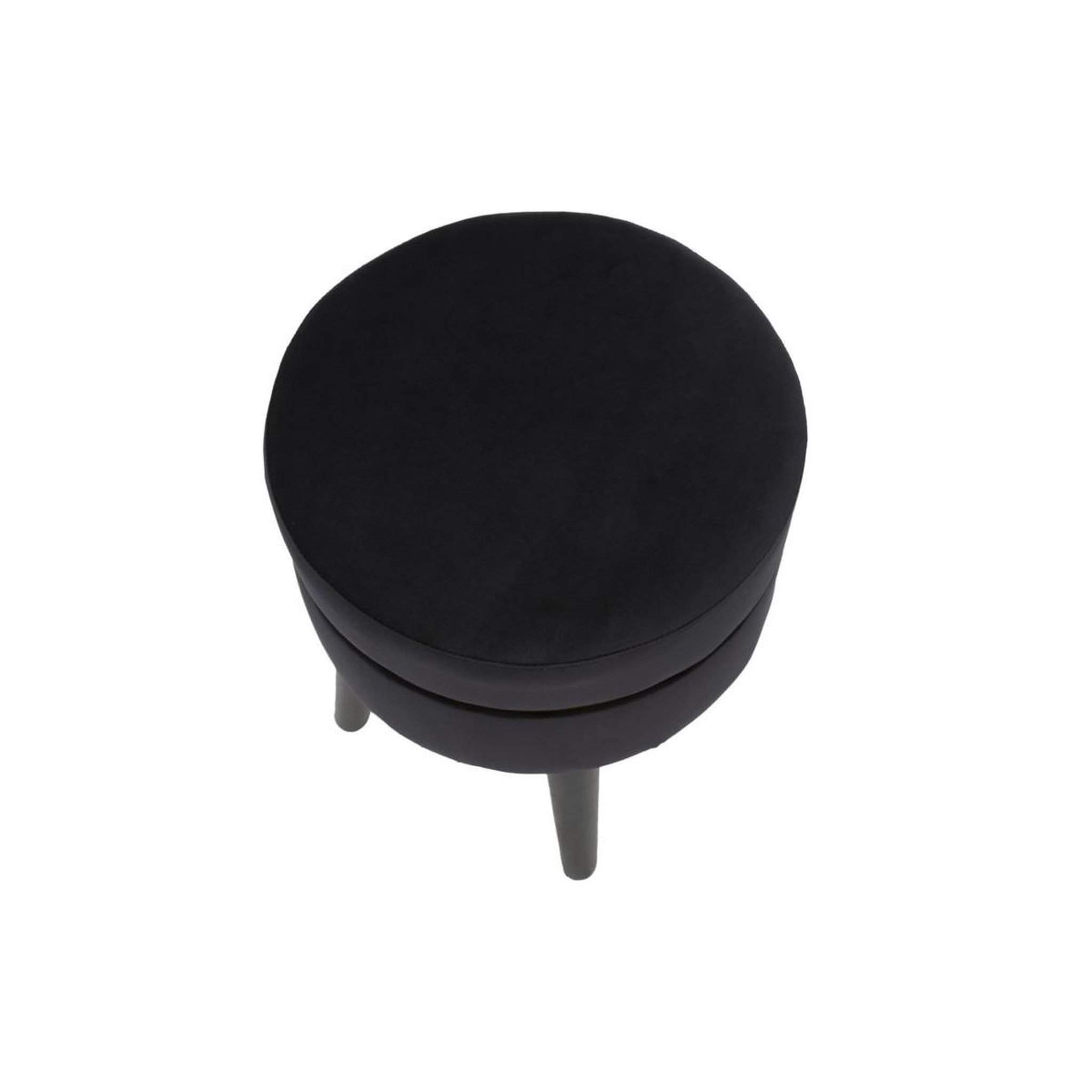 Voir la diapositive 6 : Paris Prix Tabouret design en velours  paris  40cm noir