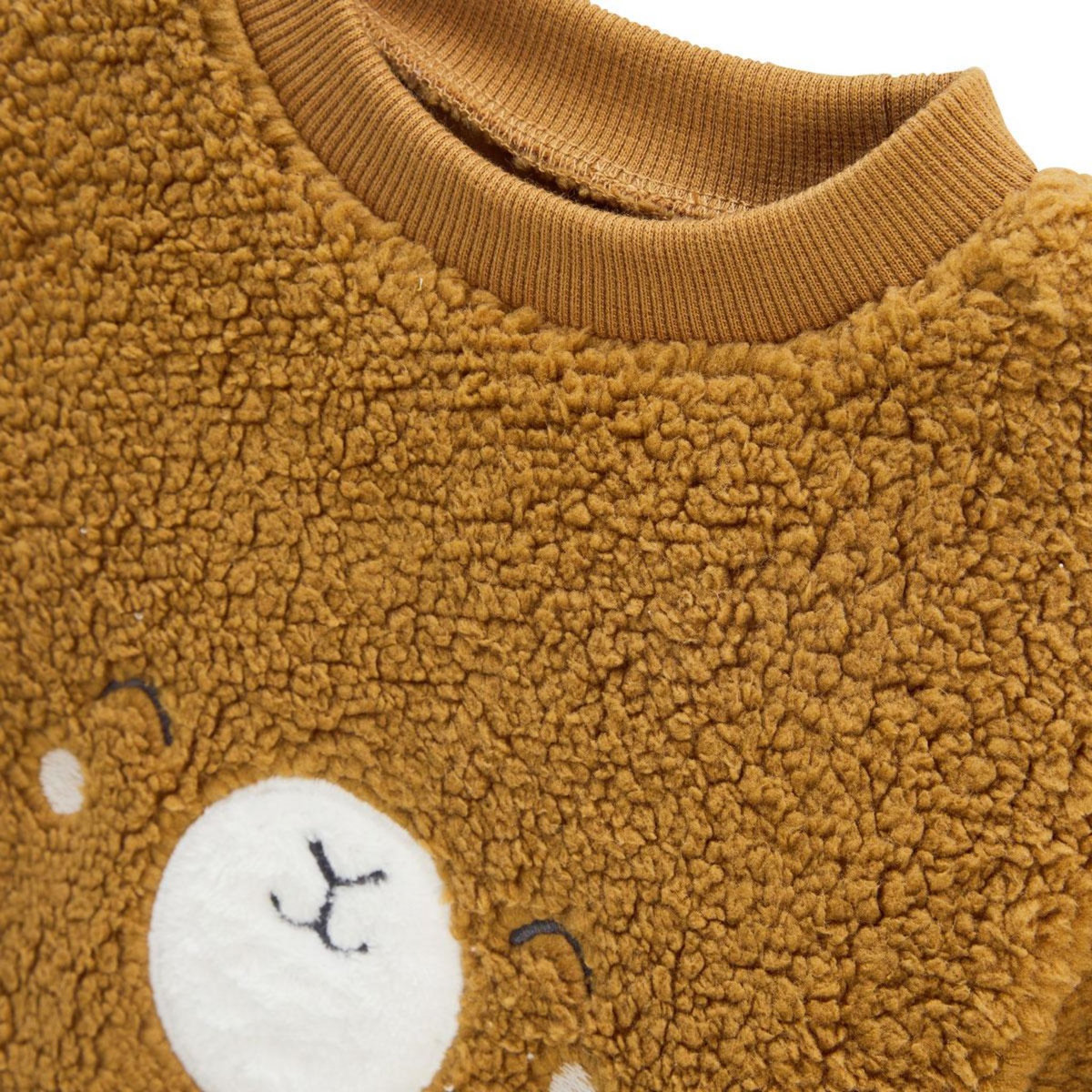 Petit Béguin Ensemble bébé sweat-shirt en sherpa et pantalon en molleton Lamascotte